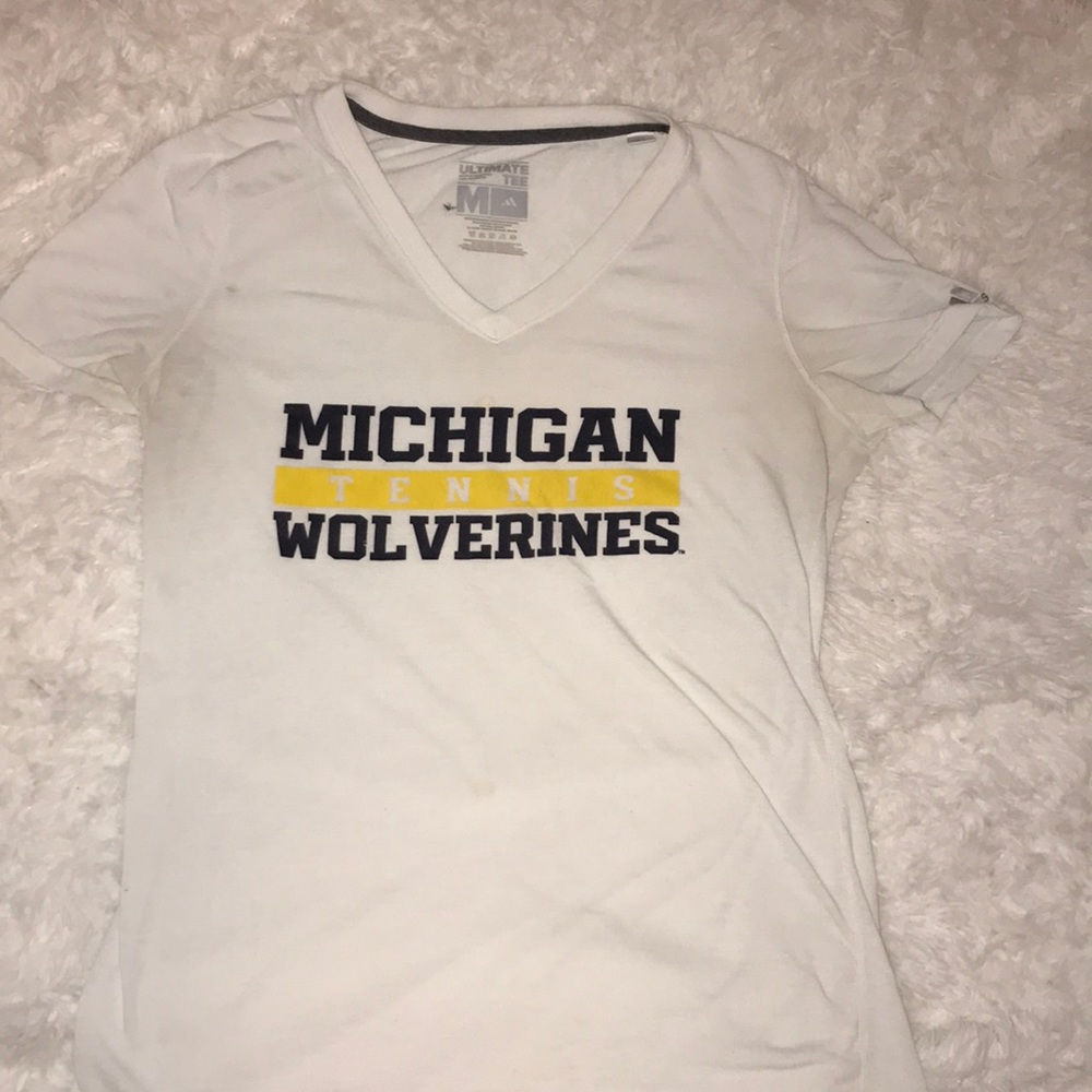 MICHIGAN TENNIS WHITE SHORT SLEEVE T